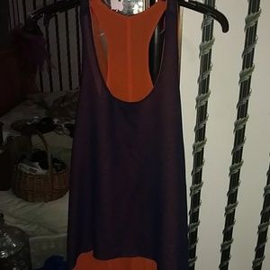 Racerback high-low tank